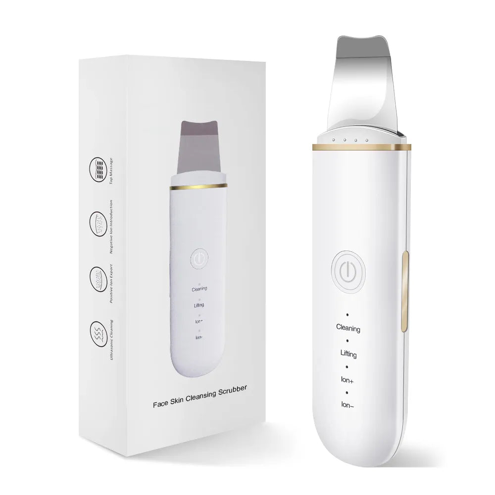 UltraGlow Scrubber: Ultrasonic Skin Spatula for Vibrant Facial Care