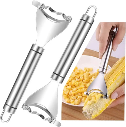 CornMaster Pro: Stainless Steel Corn Peeler & Thresher