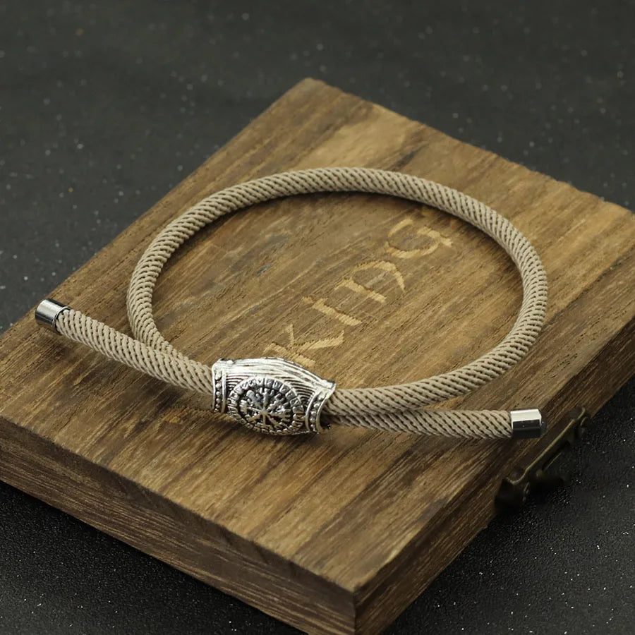 Viking Spirit 2024: Handmade Adjustable Rope Bracelet - Vintage-Inspired Men's Accessory