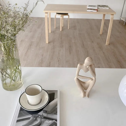 ZenMind Abstracts: The Thinker in Sand - Nordic Elegance for Home and Soul