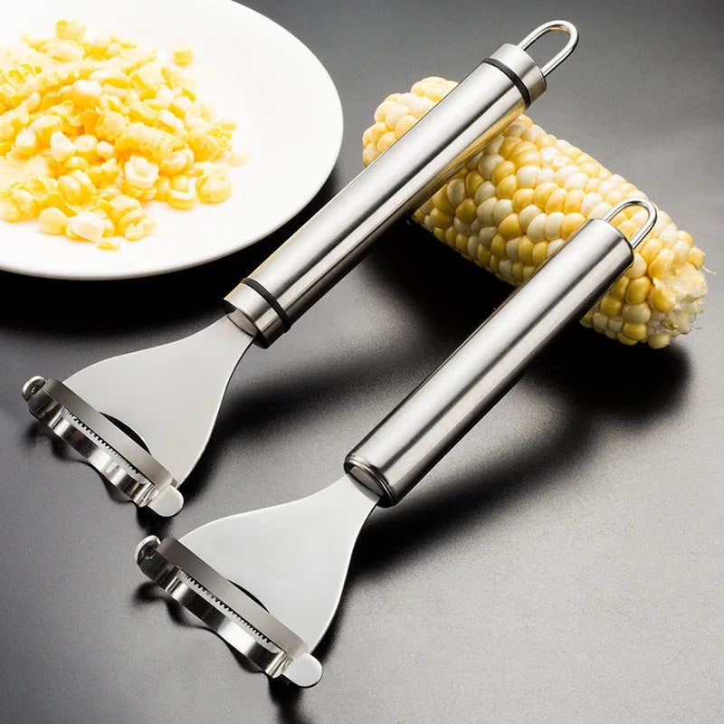 CornMaster Pro: Stainless Steel Corn Peeler & Thresher