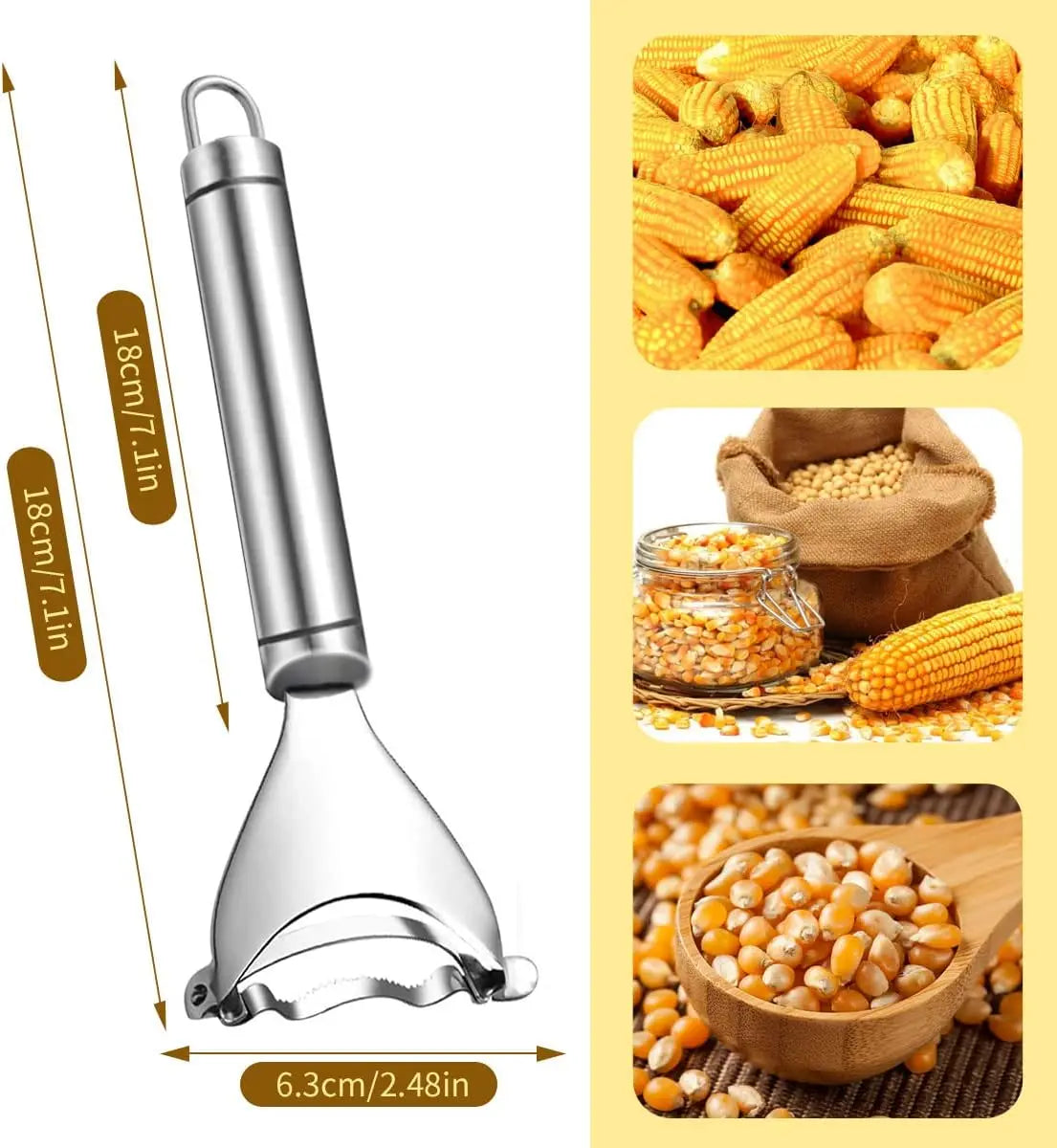 CornMaster Pro: Stainless Steel Corn Peeler & Thresher