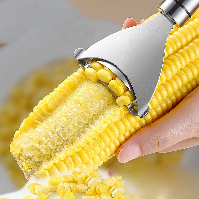 CornMaster Pro: Stainless Steel Corn Peeler & Thresher