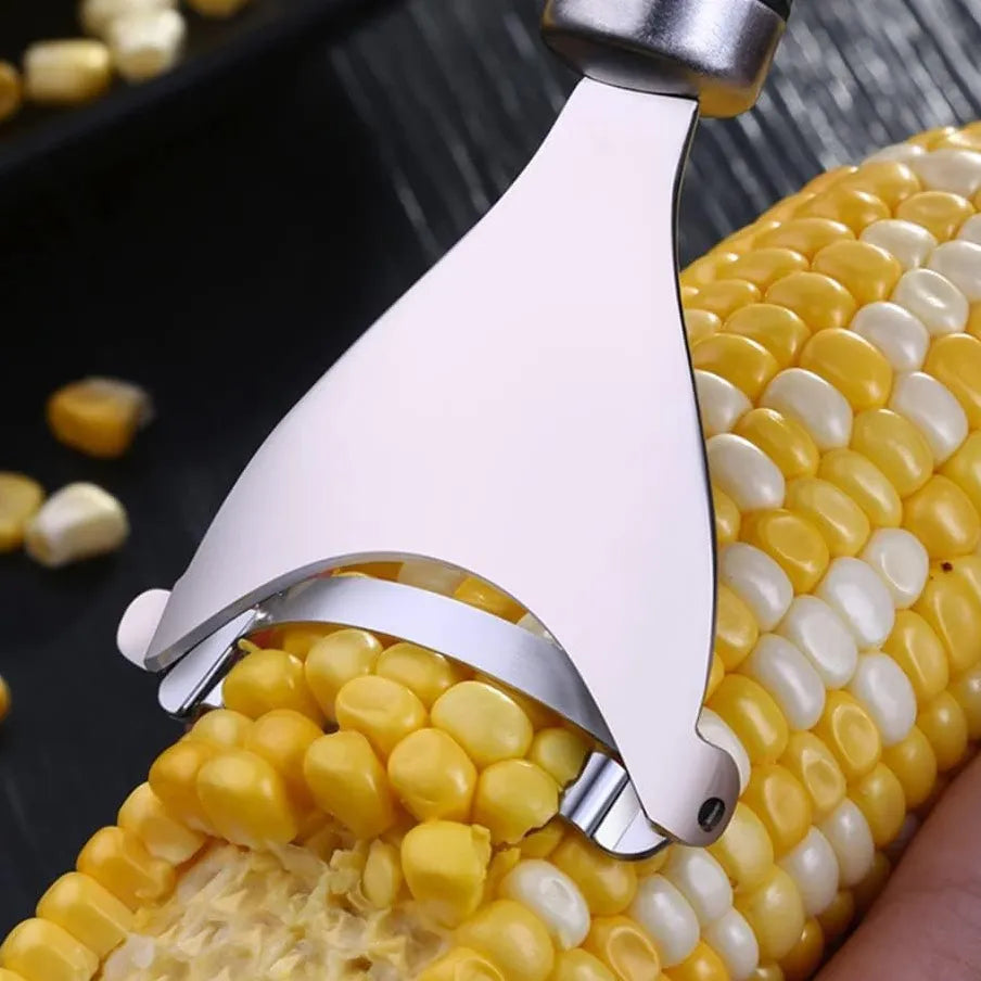 CornMaster Pro: Stainless Steel Corn Peeler & Thresher