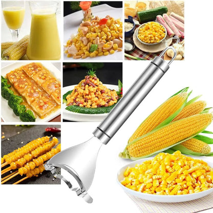 CornMaster Pro: Stainless Steel Corn Peeler & Thresher